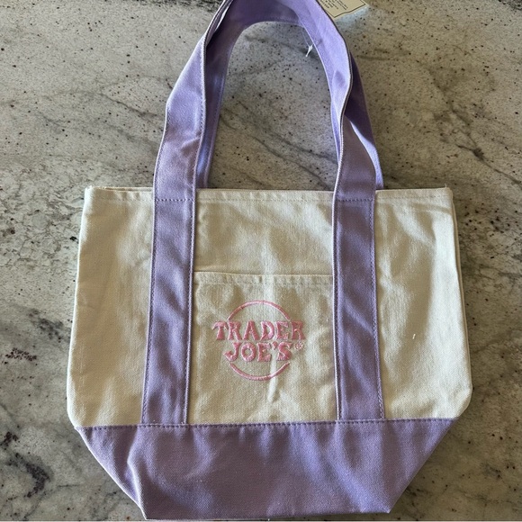 Handbags - Small Trader Joe’s Lavender 2026 Spring Canvas Tote Bag